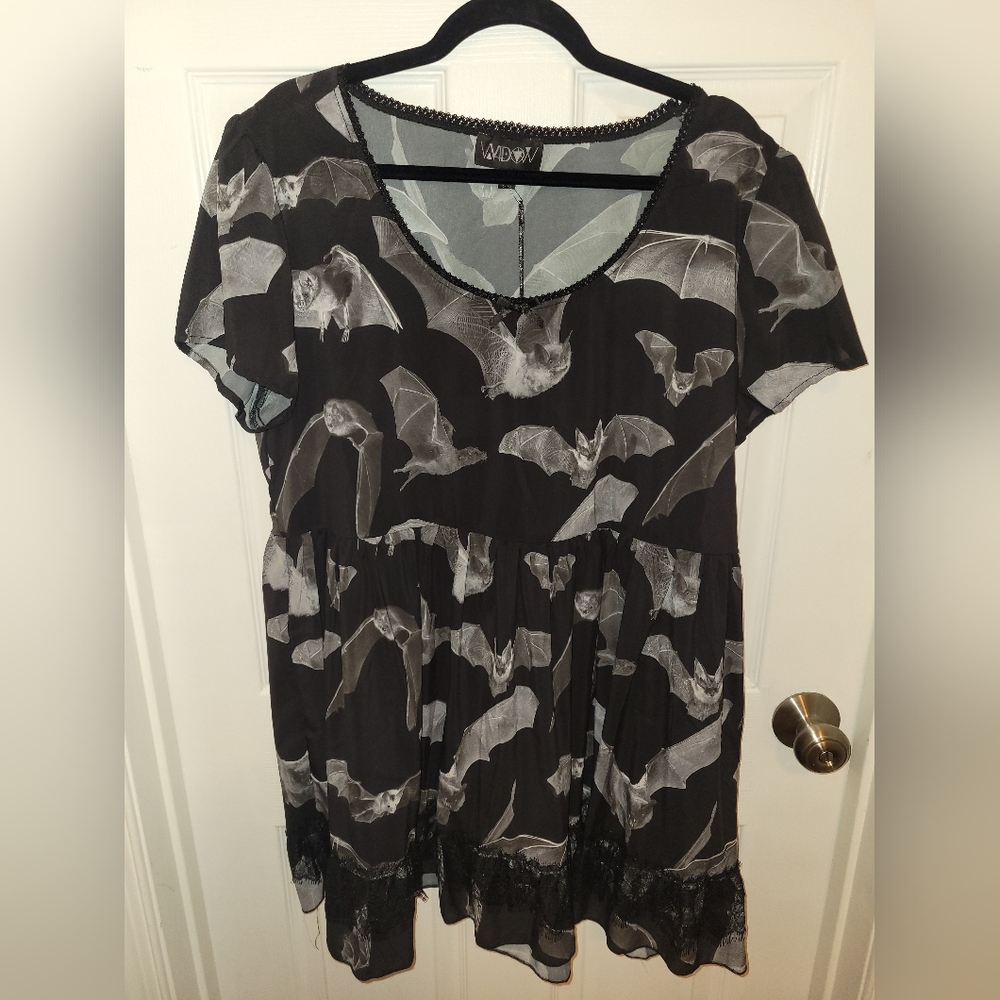NWT DOLLSKILL WIDOW BATS BABYDOLL DRESS